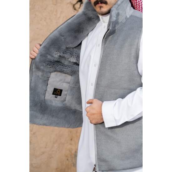 Gray Men's Cashmere Vest