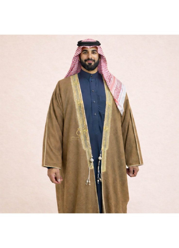  بشت كشميري بفراء الشانشيلا لون بني