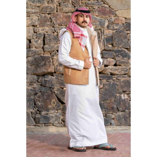 سديري رجالي كشمير لون رملي