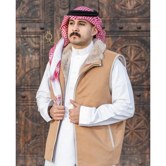 سديري رجالي كشمير لون رملي