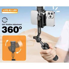 عصا السيلفي المتكاملة K5 مع تحكم لاسلكي عن بُعد عصا السيلفي المتكاملة K5 مع تحكم لاسلكي عن بُعد