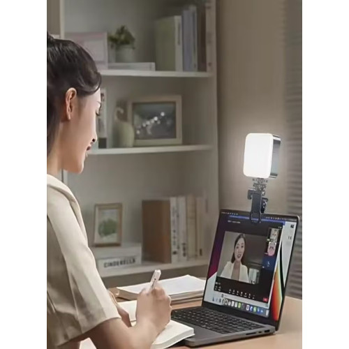 كشاف LED U80 الذكي للتصوير والمكياج بمرآة مدمجة وحامل هاتف