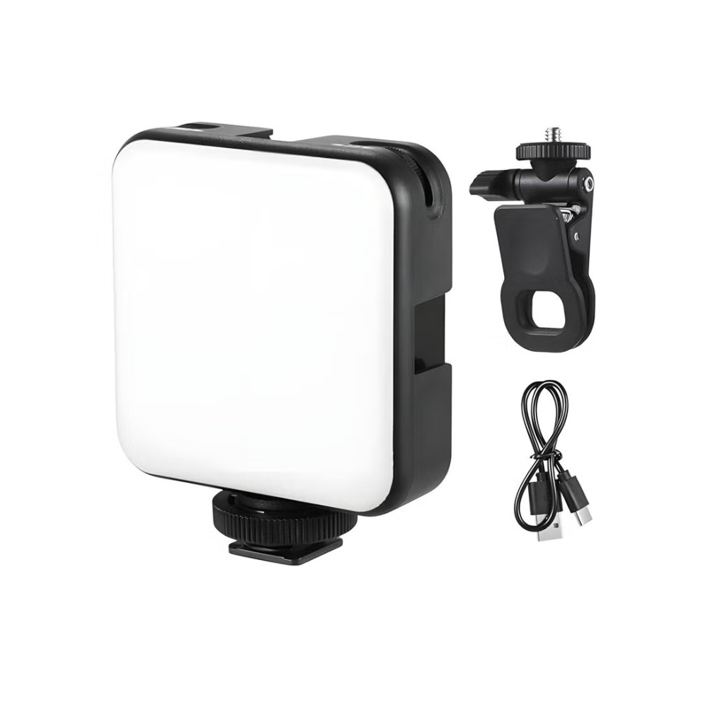 كشاف LED U80 الذكي للتصوير والمكياج بمرآة مدمجة وحامل هاتف