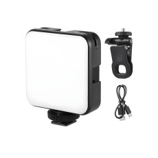 كشاف LED U80 الذكي للتصوير والمكياج بمرآة مدمجة وحامل هاتف