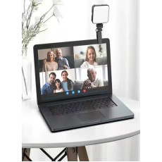 كشاف LED U80 الذكي للتصوير والمكياج بمرآة مدمجة وحامل هاتف