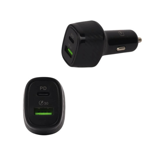 شاحن سياره فولت مدخلين قوه 38 W شاحن سياره فولت مدخلين قوه 38 W