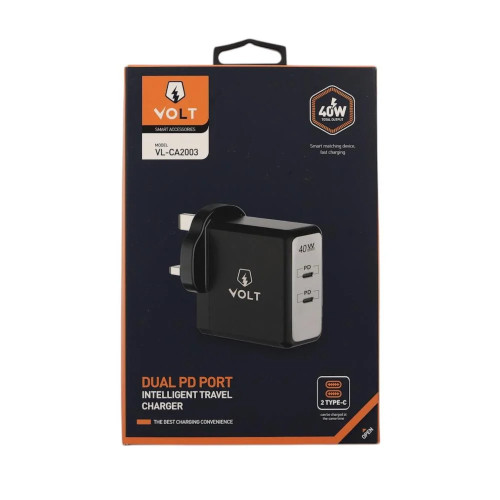 شاحن منزلي شركه فولت مدخلين تايب سي شاحن منزلي شركه فولت مدخلين تايب سي