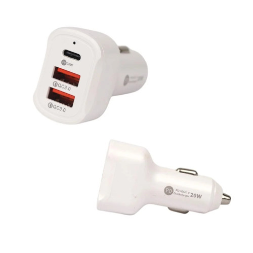 شاحن سياره 3 مداخل 38 W