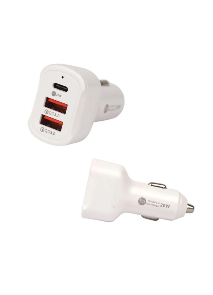 شاحن سياره 3 مداخل 38 W شاحن سياره 3 مداخل 38 W