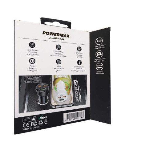 شاحن سياره مدخلين تايب سي ومدخل يو اس بي شاحن سياره مدخلين تايب سي ومدخل يو اس بي