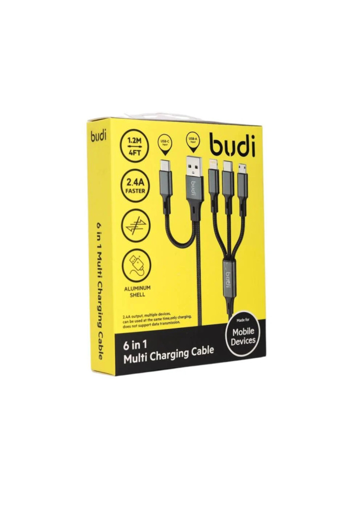 سلك شاحن ثلاث مخارج شركه BUDI سلك شاحن ثلاث مخارج شركه BUDI