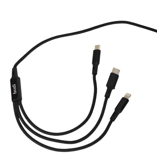 سلك شاحن ثلاث مخارج شركه BUDI سلك شاحن ثلاث مخارج شركه BUDI