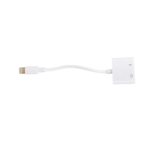 محول كابل لايتنينغ الى مخرجين اوكس و شحن لاجهزة ايفون