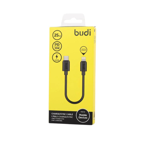 كيبل 35W تايب سي لايتنق 25سم شركه BUDI