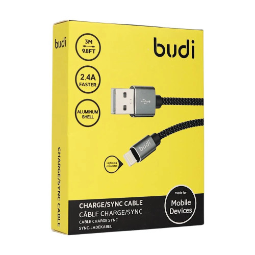 سلك شاحن budi ايفون طوله 3 متر