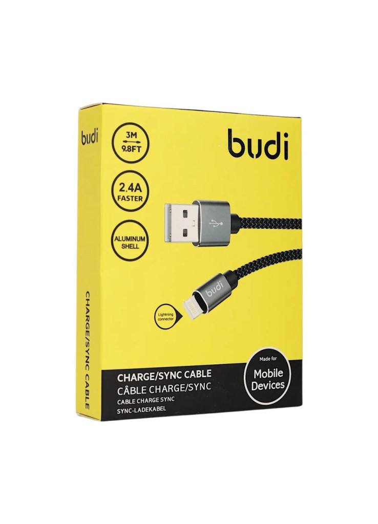 سلك شاحن budi ايفون طوله 3 متر