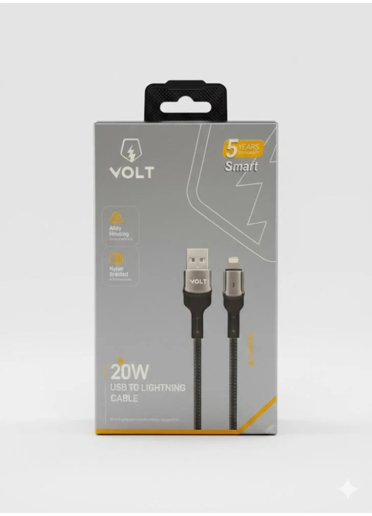 سلك شاحن ايفون الطول متر شركه VOLT