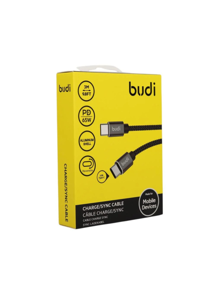 شاحن تايب سي جعتين الطول 3 متر شركه BUDI