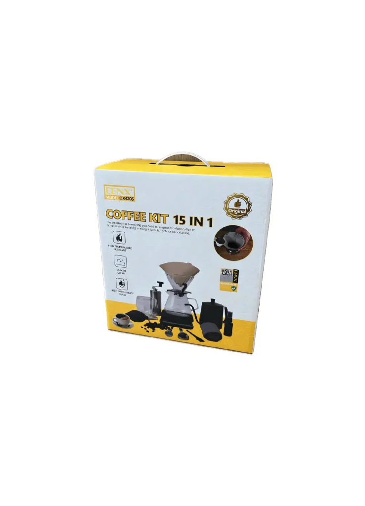 دينكس - طقم قهوة مقطرة 15 في 1 مع حقيبة تخزين DX4205