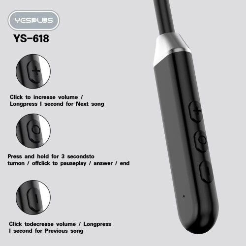 سماعة رأس لاسلكية بلس الرقبة YS-618 سماعة رأس لاسلكية بلس الرقبة YS-618