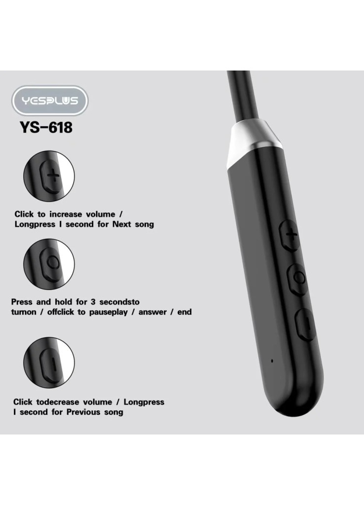سماعة رأس لاسلكية بلس الرقبة YS-618 سماعة رأس لاسلكية بلس الرقبة YS-618