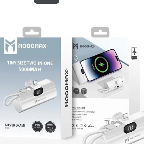 2-في-1 باور بنك سوبر تايني سايز ميني بسعة 5000mAh وبحجم قلم الروج, ووزن خفيف يجعل حمله واستخدامه سهل, بمخرجين مخرج ايفون أساسي ومخرج تايب-سي جانبي, يدعم تقنيات الشحن السريع, يسمح بحمله على أثناء السفر 2-في-1 باور بنك سوبر تايني سايز ميني بسعة 5000mAh وبحجم قلم الروج, ووزن خفيف يجعل حمله واستخدامه سهل, بمخرجين مخرج ايفون أساسي ومخرج تايب-سي جانبي, يدعم تقنيات الشحن السريع, يسمح بحمله على أثناء السفر