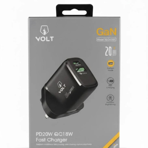 رأس شاحن VOLT الذكي - تقنية GaN للشحن السريع والآمن