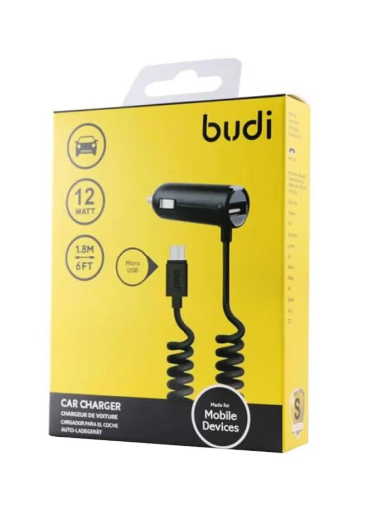 شاحن للسيارة بمنفذ مايكرو USB للهاتف المحمول أسود شاحن للسيارة بمنفذ مايكرو USB للهاتف المحمول أسود