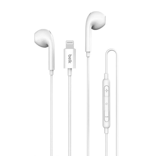 سماعة بيلك سلكية بمنفذ لايتنينج للايفون مع ميكروفون وتحكم بالمكالمات سماعة بيلك سلكية بمنفذ لايتنينج للايفون مع ميكروفون وتحكم بالمكالمات