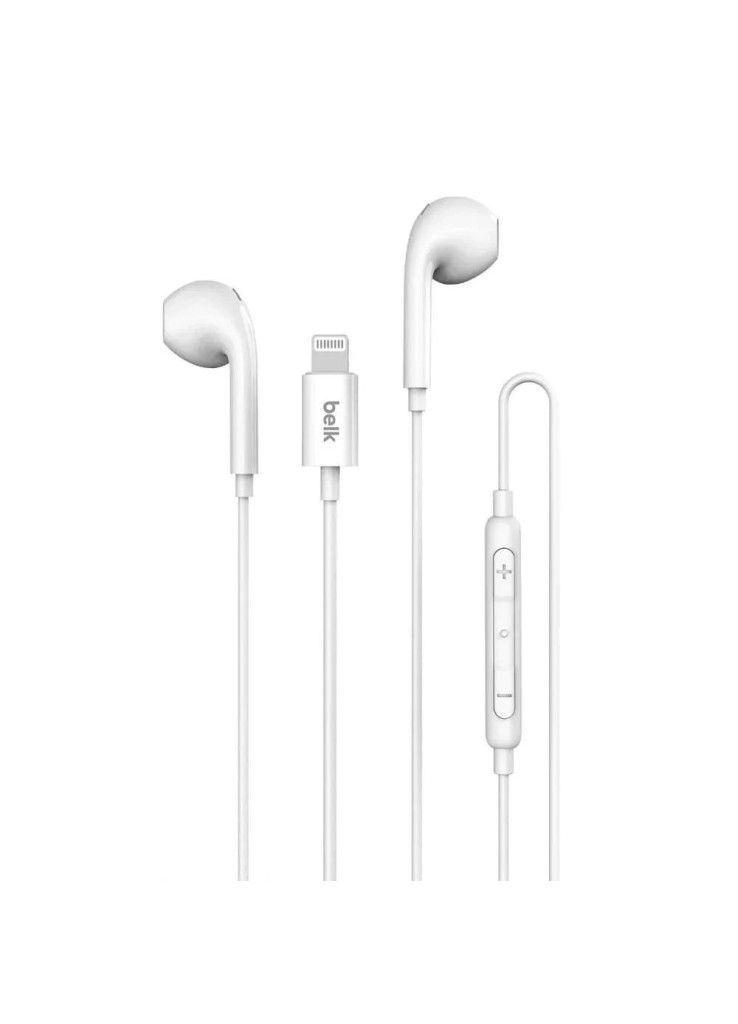 سماعة بيلك سلكية بمنفذ لايتنينج للايفون مع ميكروفون وتحكم بالمكالمات