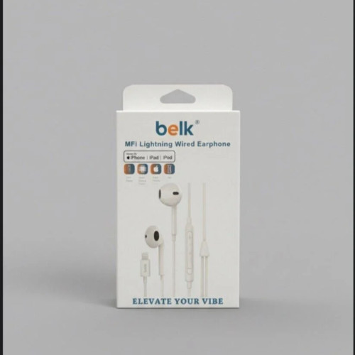 سماعة بيلك سلكية بمنفذ لايتنينج للايفون مع ميكروفون وتحكم بالمكالمات سماعة بيلك سلكية بمنفذ لايتنينج للايفون مع ميكروفون وتحكم بالمكالمات