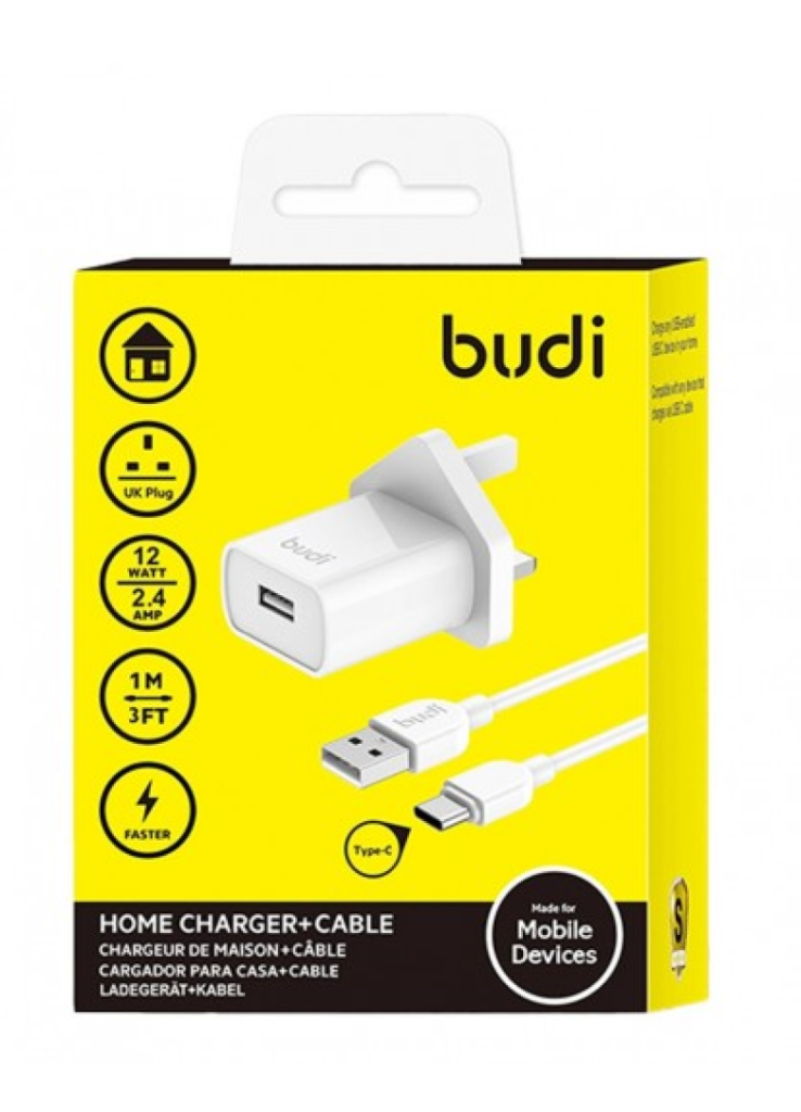 شاحن منزلي 12 واط و كبيل Type-C من بودي