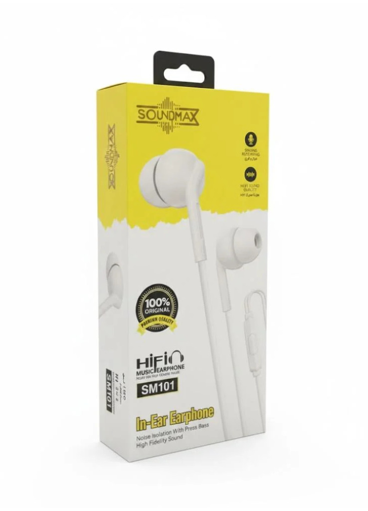 سماعه سلك منفذ AUX ربل Soundmax