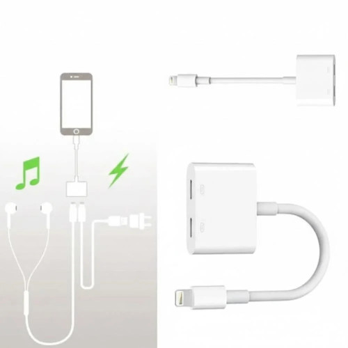 محول صوت وشحن مزدوج من نوع لايتنينج (Lightning) ماركة Sweetgifts