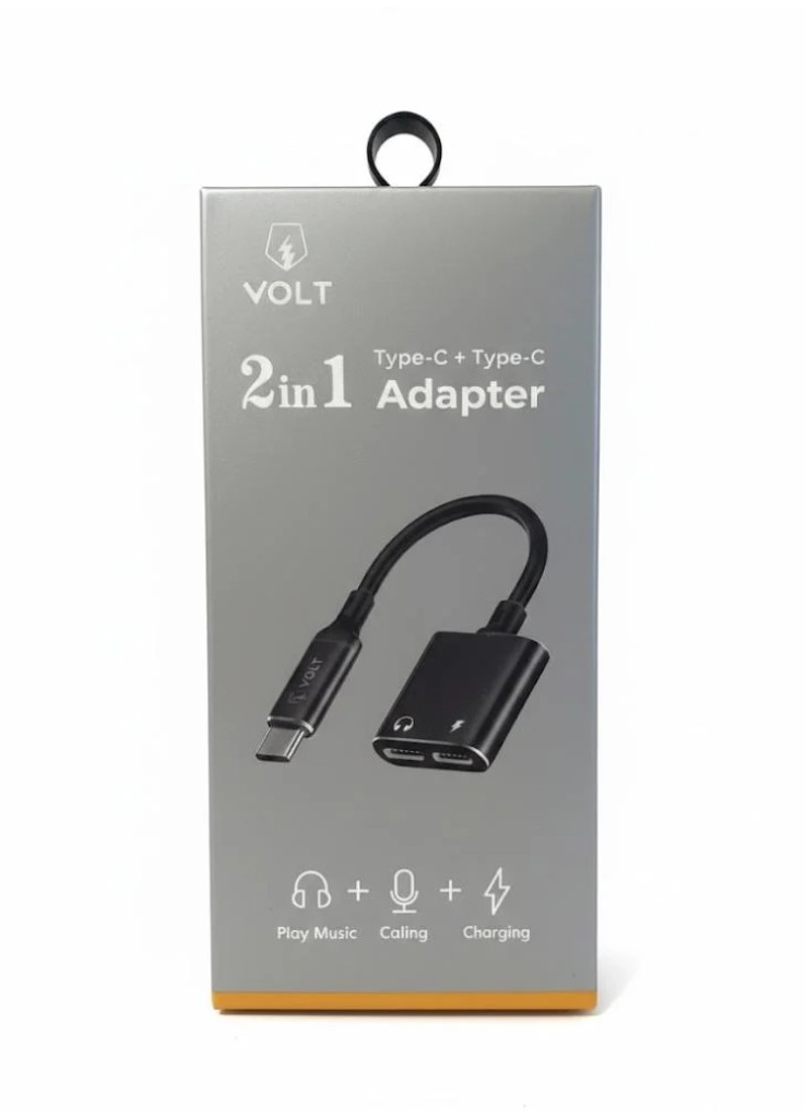 محول من منفذ Type-C إلى منفذين Type-C مزدوجة الاصلي شركه VOLT