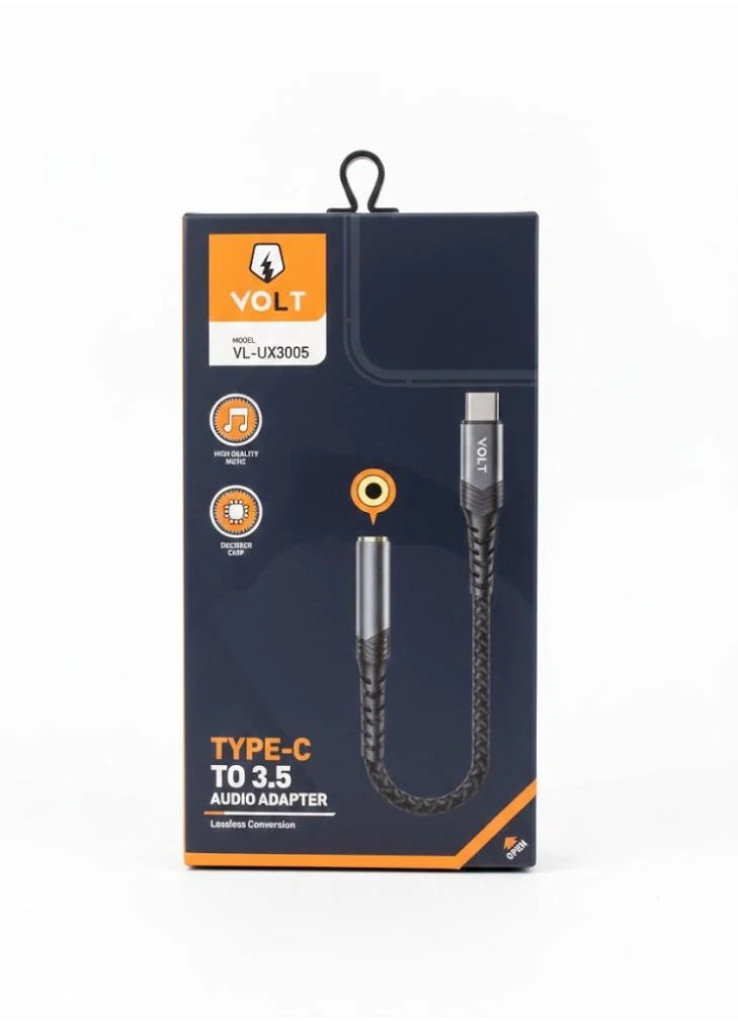 محول صوت من منفذ Type-C إلى منفذ AUX - ماركة VOLT
