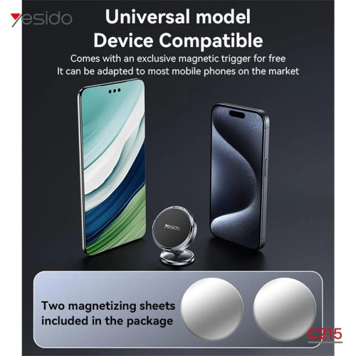 يسيدو ستانج جوال للسيارة هاتف مغناطيسي صغير ودوران 360 درجة - C215 يسيدو ستانج جوال للسيارة هاتف مغناطيسي صغير ودوران 360 درجة - C215