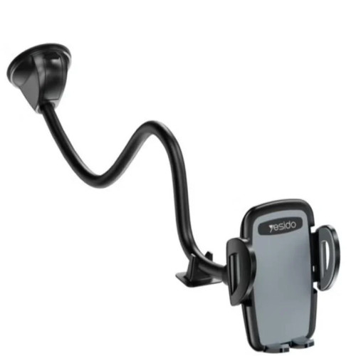 حامل الهاتف بملصق شفط زجاج السيارة Yesido C108 بزاوية دوران 360 درجة (أسود)