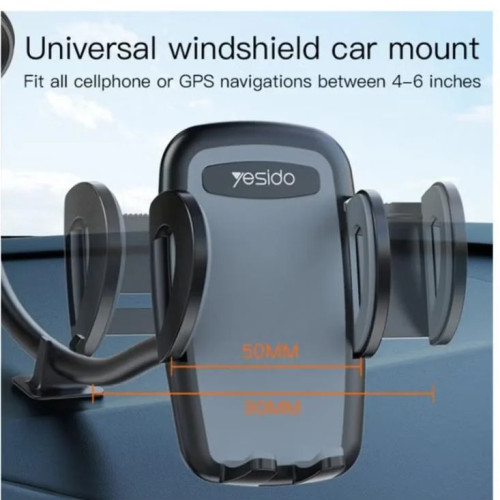 حامل الهاتف بملصق شفط زجاج السيارة Yesido C108 بزاوية دوران 360 درجة (أسود) حامل الهاتف بملصق شفط زجاج السيارة Yesido C108 بزاوية دوران 360 درجة (أسود)