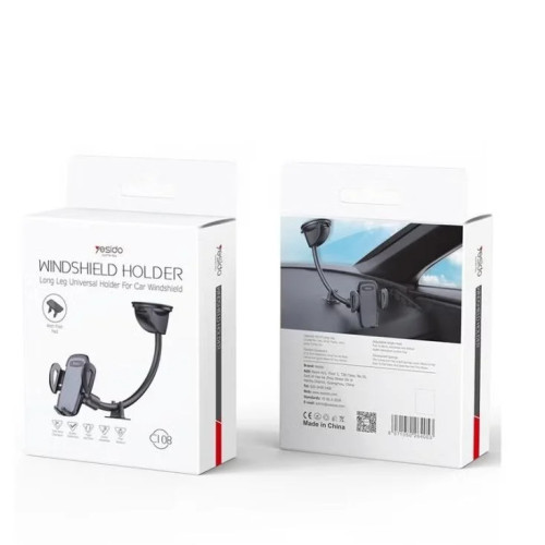 حامل الهاتف بملصق شفط زجاج السيارة Yesido C108 بزاوية دوران 360 درجة (أسود) حامل الهاتف بملصق شفط زجاج السيارة Yesido C108 بزاوية دوران 360 درجة (أسود)