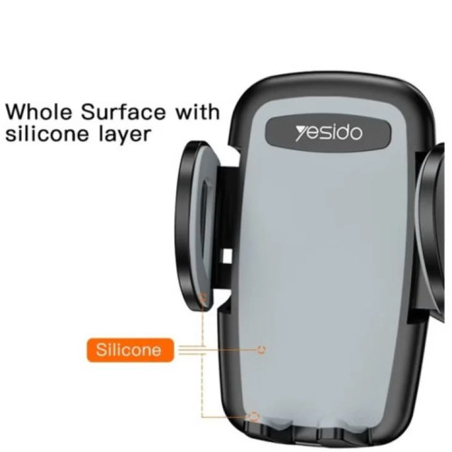 حامل الهاتف بملصق شفط زجاج السيارة Yesido C108 بزاوية دوران 360 درجة (أسود) حامل الهاتف بملصق شفط زجاج السيارة Yesido C108 بزاوية دوران 360 درجة (أسود)