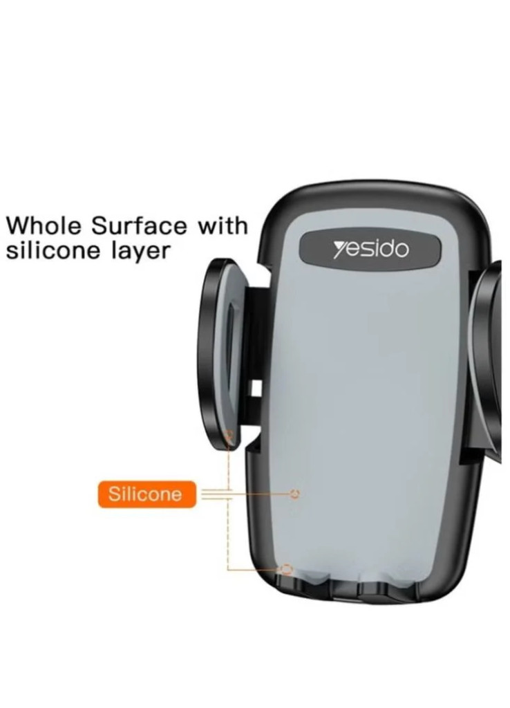 حامل الهاتف بملصق شفط زجاج السيارة Yesido C108 بزاوية دوران 360 درجة (أسود) حامل الهاتف بملصق شفط زجاج السيارة Yesido C108 بزاوية دوران 360 درجة (أسود)