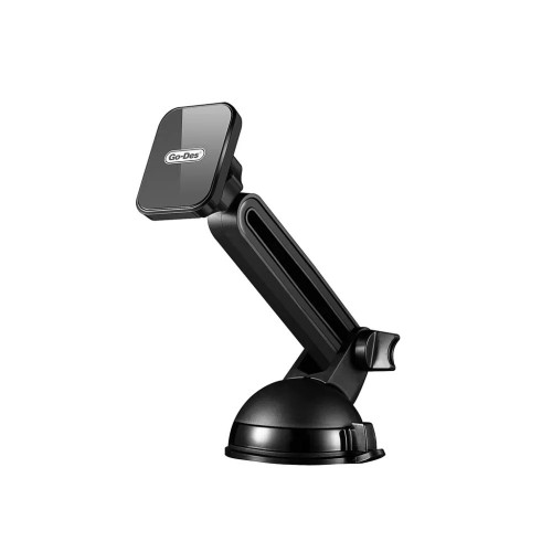 حامل هاتف مغناطيسي 2 في 1 من Go-Des مزود بذراع تلسكوبي، يُثبت على لوحة القيادة والزجاج الأمامي وفتحة التهوية، قابل للدوران 360 درجة
