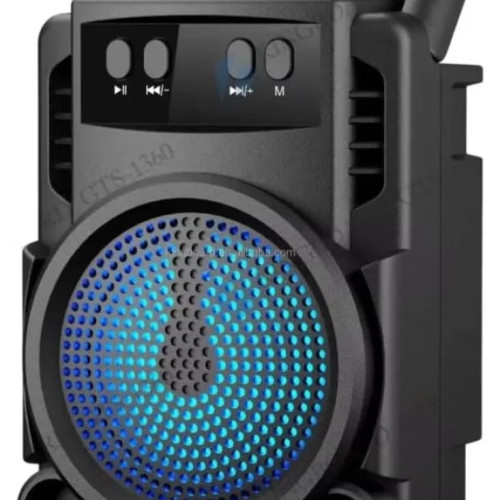 مكبر صوت بلوتوث لاسلكي محمول GTS-1360 يدعم USB وبطاقة Micro SD