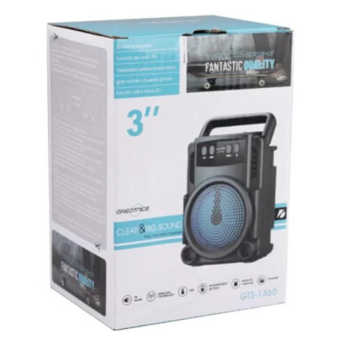 مكبر صوت بلوتوث لاسلكي محمول GTS-1360 يدعم USB وبطاقة Micro SD