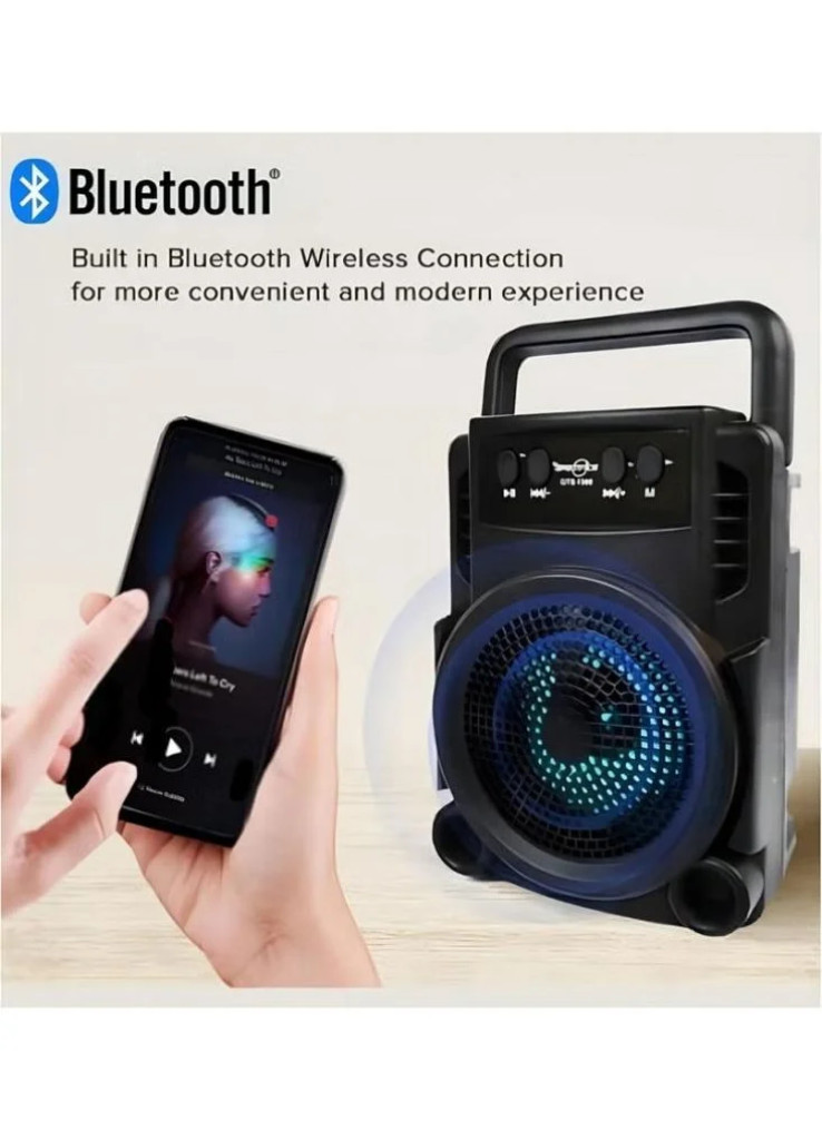 مكبر صوت بلوتوث لاسلكي محمول GTS-1360 يدعم USB وبطاقة Micro SD