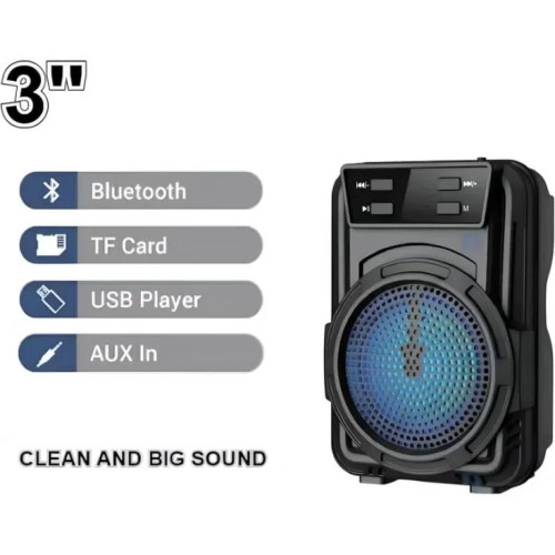 مكبر صوت بلوتوث لاسلكي محمول GTS-1360 يدعم USB وبطاقة Micro SD
