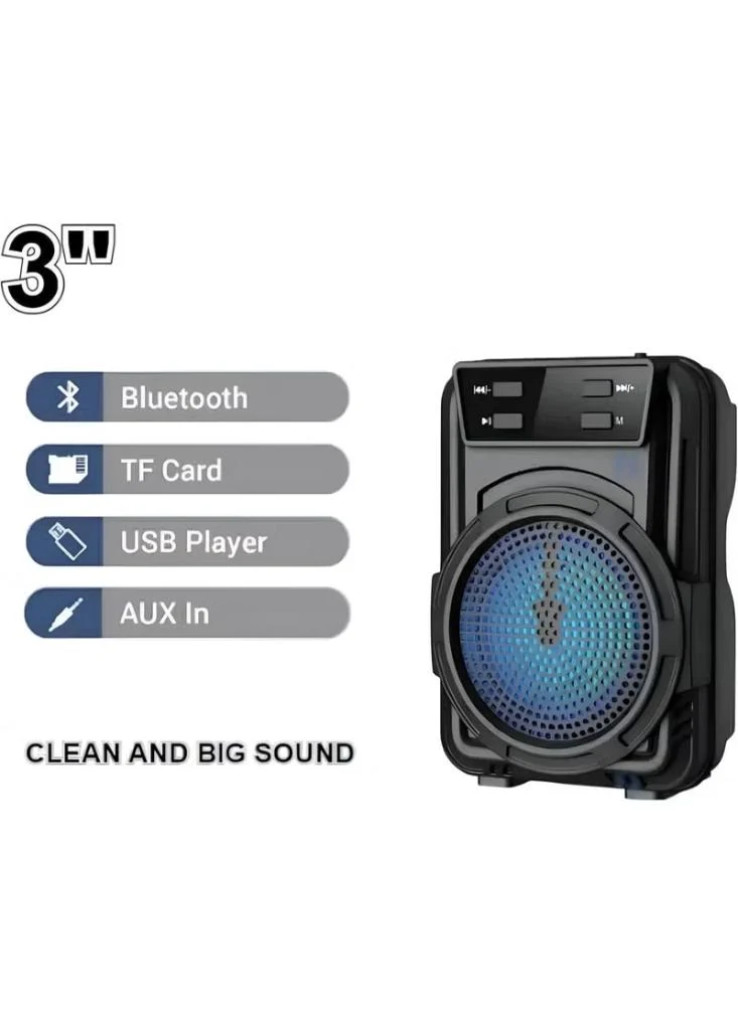 مكبر صوت بلوتوث لاسلكي محمول GTS-1360 يدعم USB وبطاقة Micro SD