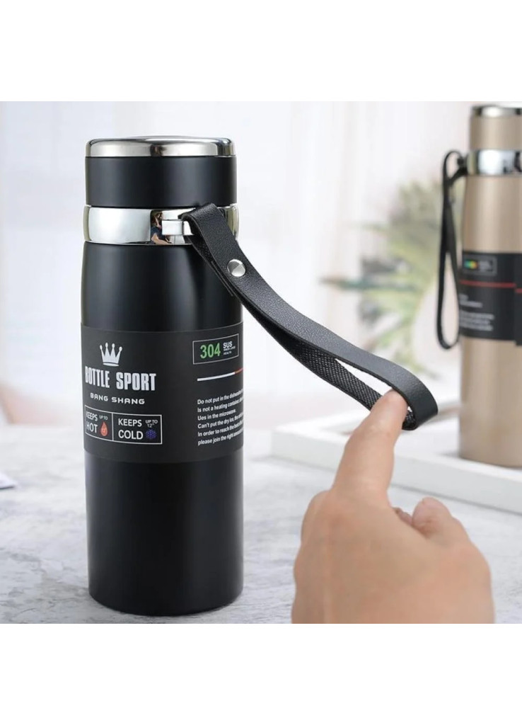 زجاجة مياه معزولة بتفريغ الهواء من فولاذ غير قابل للصدأ 800 مل، قارورة مزدوجة الجدار مع مصفاة شاي ساخن وبارد للسفر، مانعة للتسرب خالية من BPA للمكتب وصالة الرياضة للاستخدام الخارجي من دينكس DX2055 لون ذهبي زجاجة مياه معزولة بتفريغ الهواء من فولاذ غير قابل للصدأ 800 مل، قارورة مزدوجة الجدار مع مصفاة شاي ساخن وبارد للسفر، مانعة للتسرب خالية من BPA للمكتب وصالة الرياضة للاستخدام الخارجي من دينكس DX2055 لون ذهبي