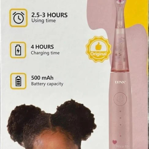 فرشاة اسنان كهربائية للاطفال قابلة لاعادة الشحن سونيك 24000 VPM بشعيرات ناعمة سهلة التنظيف ومؤقت دقيقتين ومقاومة للماء IPX7 وخفيفة الوزن للسفر للاولاد والبنات من سن 6 سنوات فما فوق من دينكس، DX3704 لون وردي فرشاة اسنان كهربائية للاطفال قابلة لاعادة الشحن سونيك 24000 VPM بشعيرات ناعمة سهلة التنظيف ومؤقت دقيقتين ومقاومة للماء IPX7 وخفيفة الوزن للسفر للاولاد والبنات من سن 6 سنوات فما فوق من دينكس، DX3704 لون وردي